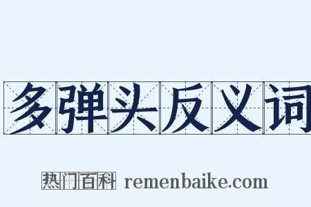 多弹头反义词是什么意思的图片